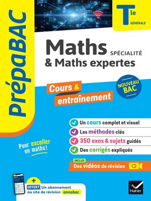 cover image of Prépabac Maths (spécialité) & Maths expertes (option) Tle générale--Bac 2024